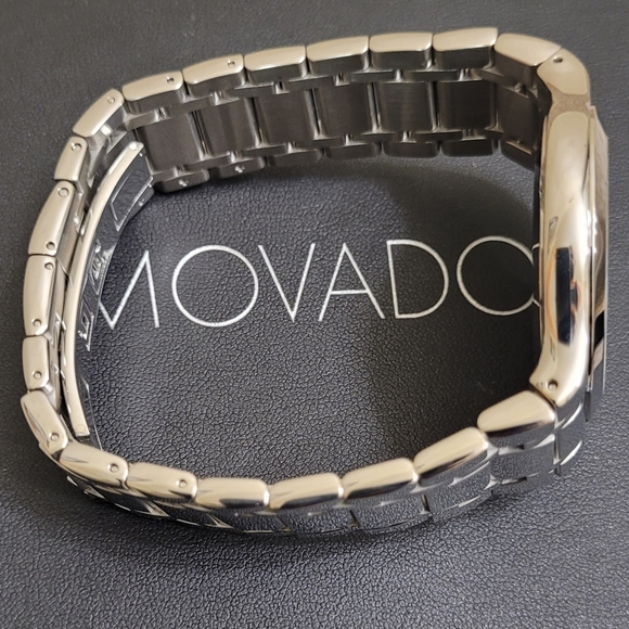 Movado Watch Mens Sliver Sapphire Crystal.. NEW! - Picture 12 of 14